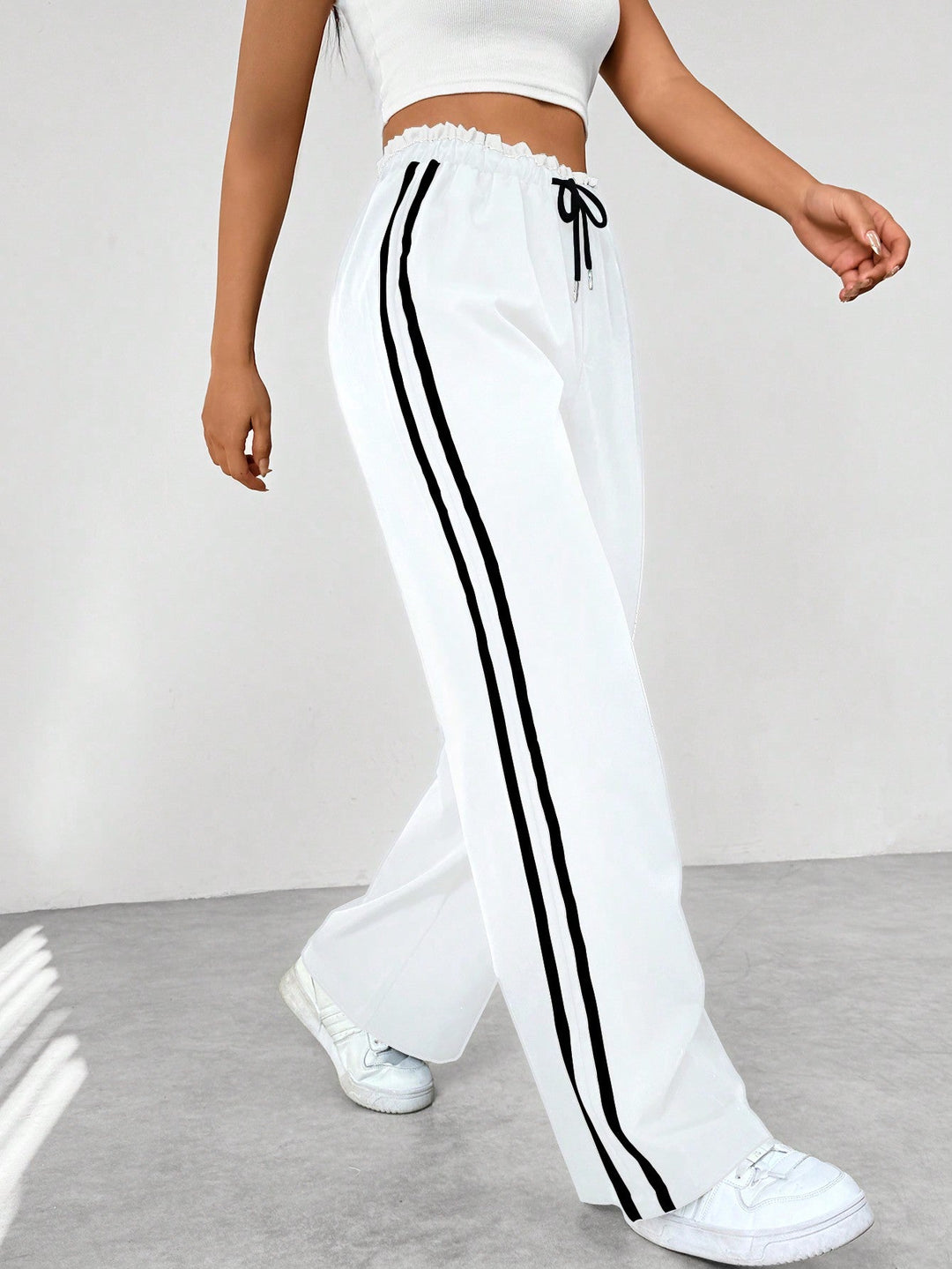 Luvre-Dublin - Trendy Sporty Wide Trousers