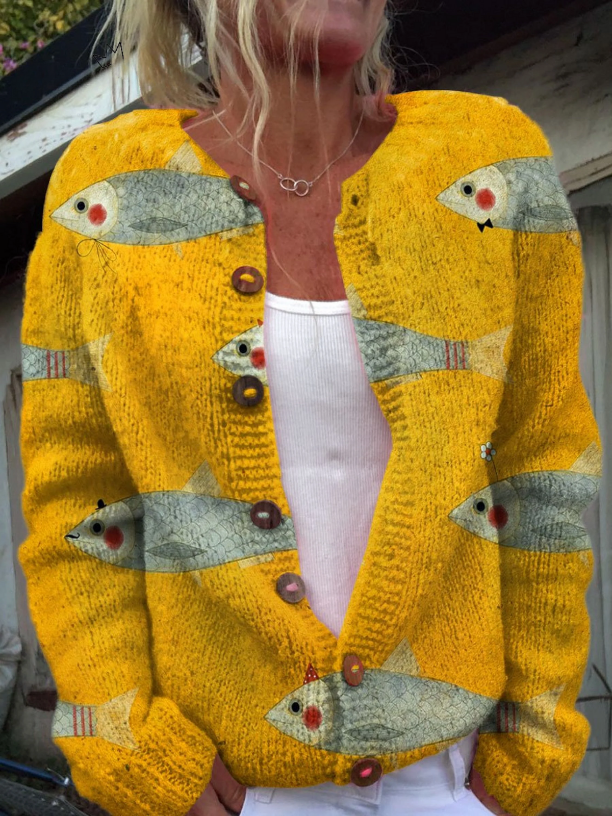 Anouk™ | Vintage Knit Cardigan Sweater.