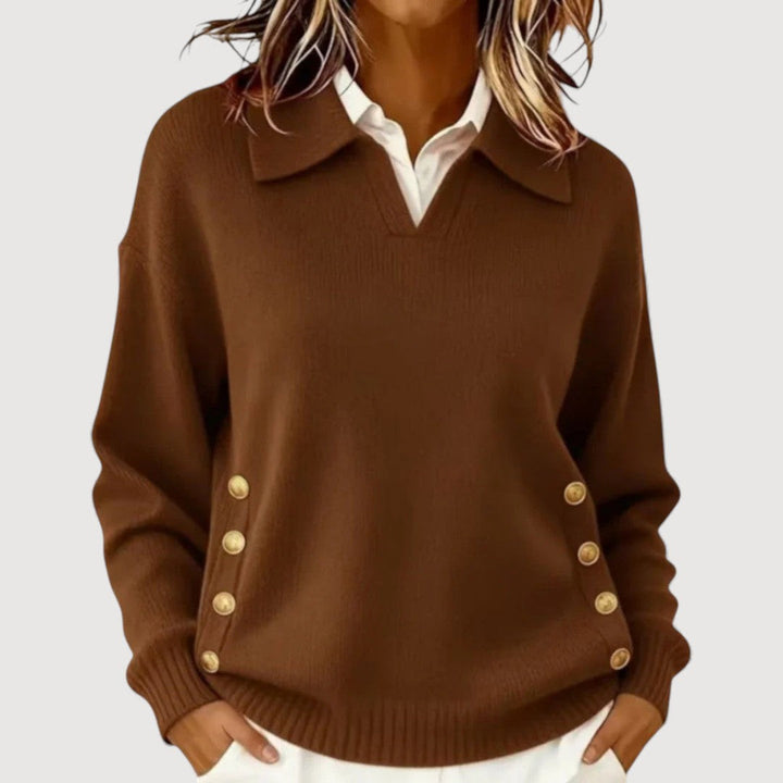 Éliane | Elegant Buttoned Sweater