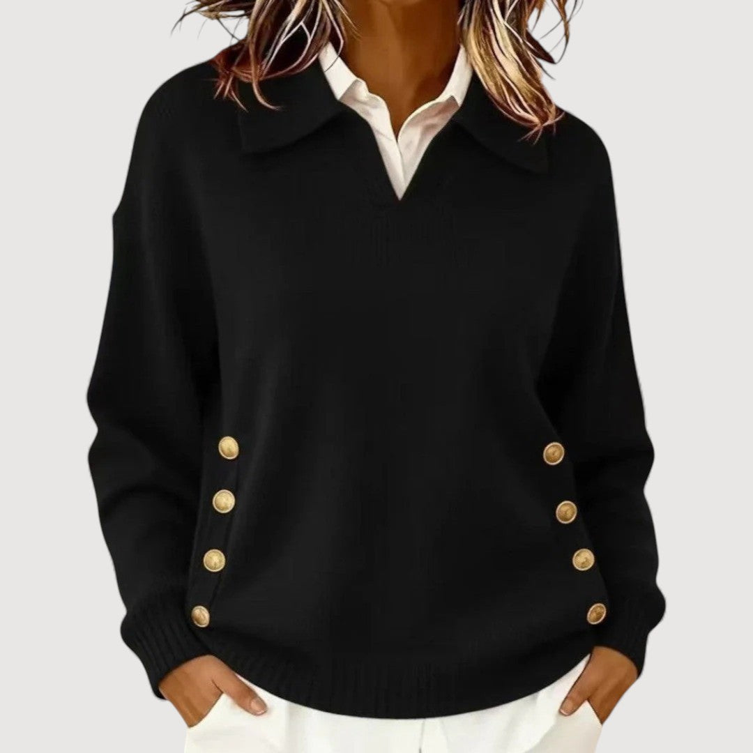 Éliane | Elegant Buttoned Sweater