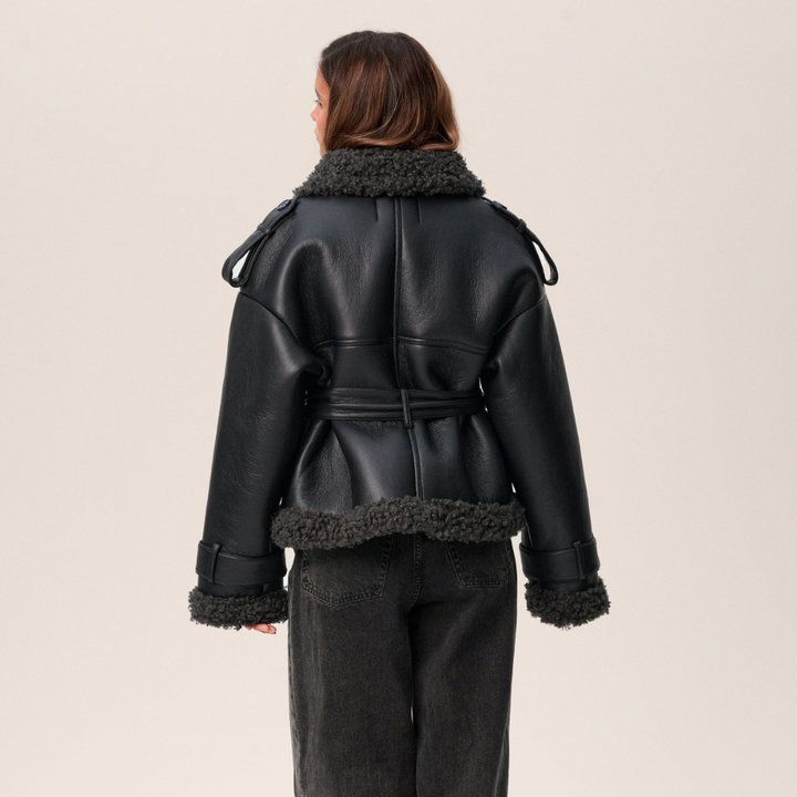 Fiona | Belted Shearling Coat