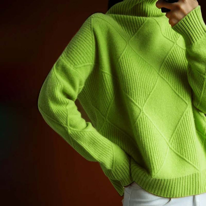 Denise | Cozy High Collar Knit Sweater