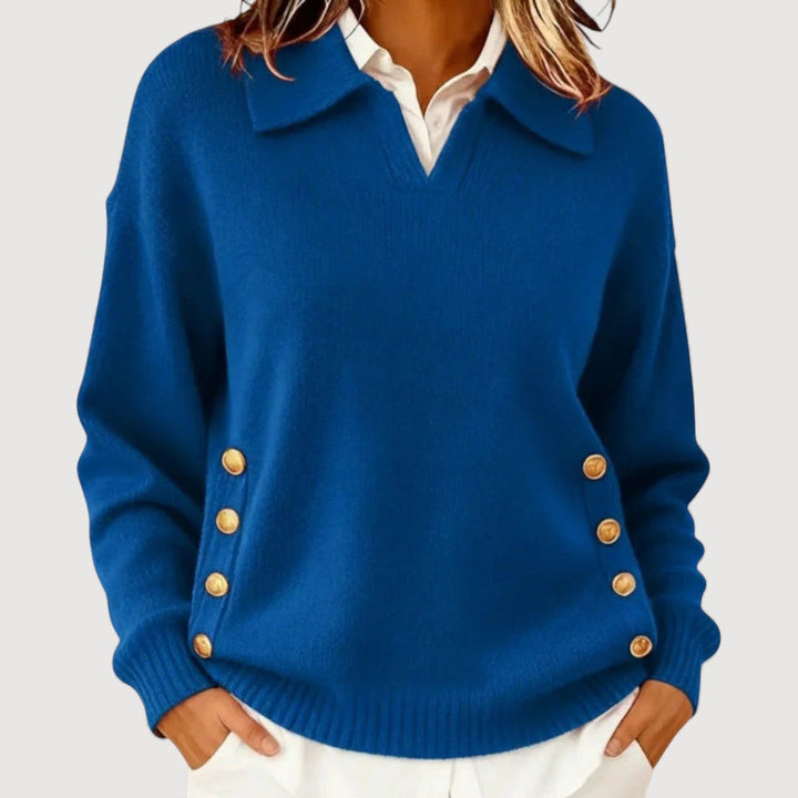 Éliane | Elegant Buttoned Sweater