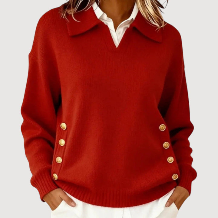 Éliane | Elegant Buttoned Sweater