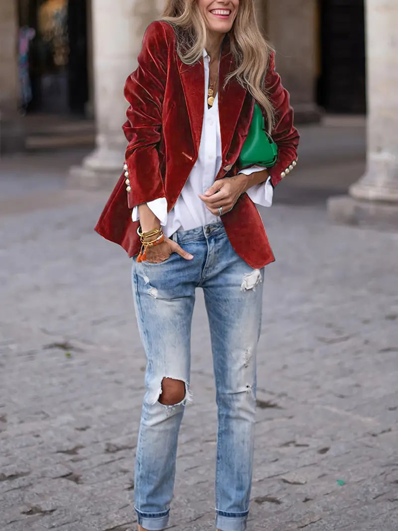 JULISSA | Elegant Velour Jacket