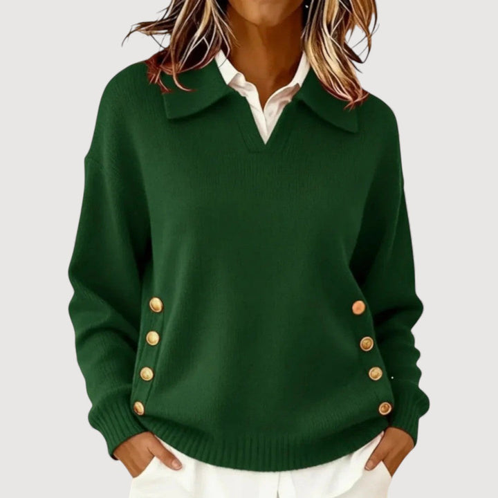 Éliane | Elegant Buttoned Sweater