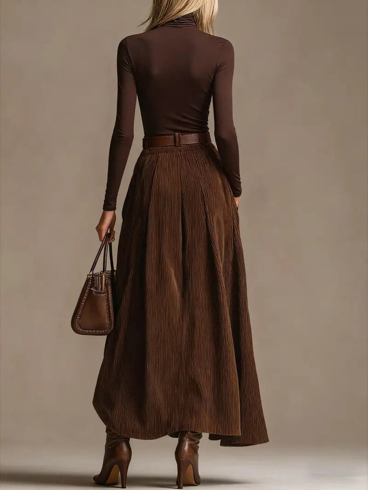Lunori™ Aveline Turtleneck & Maxi Skirt Two-Piece Set