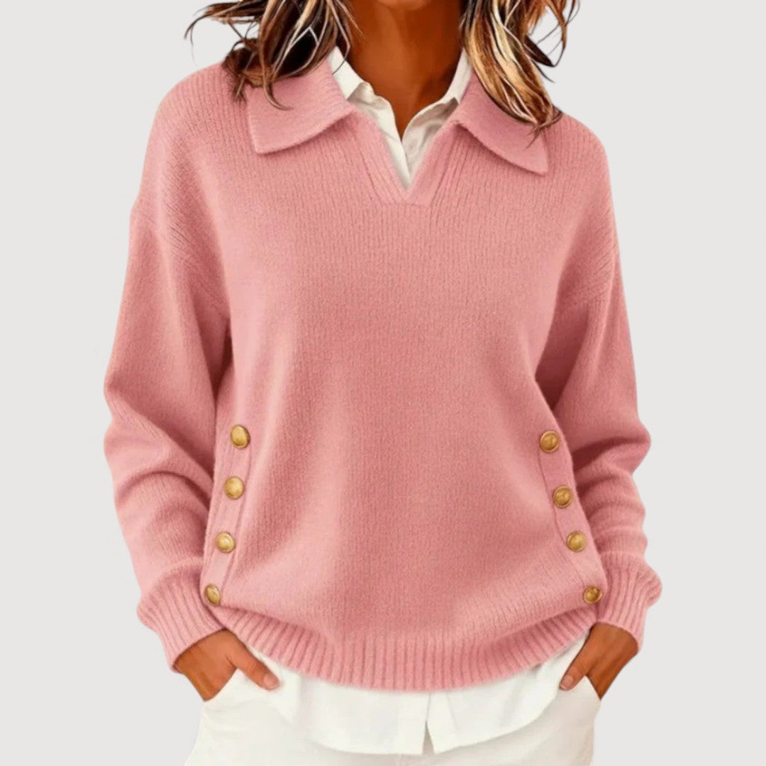 Éliane | Elegant Buttoned Sweater