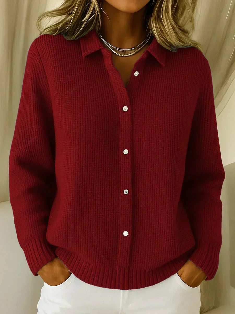 Katrina | Textured Knit Button Cardigan.
