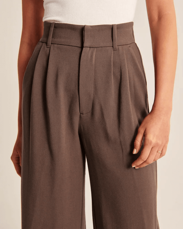 Luvre-Dublin | High-waisted Wide Leg Trousers