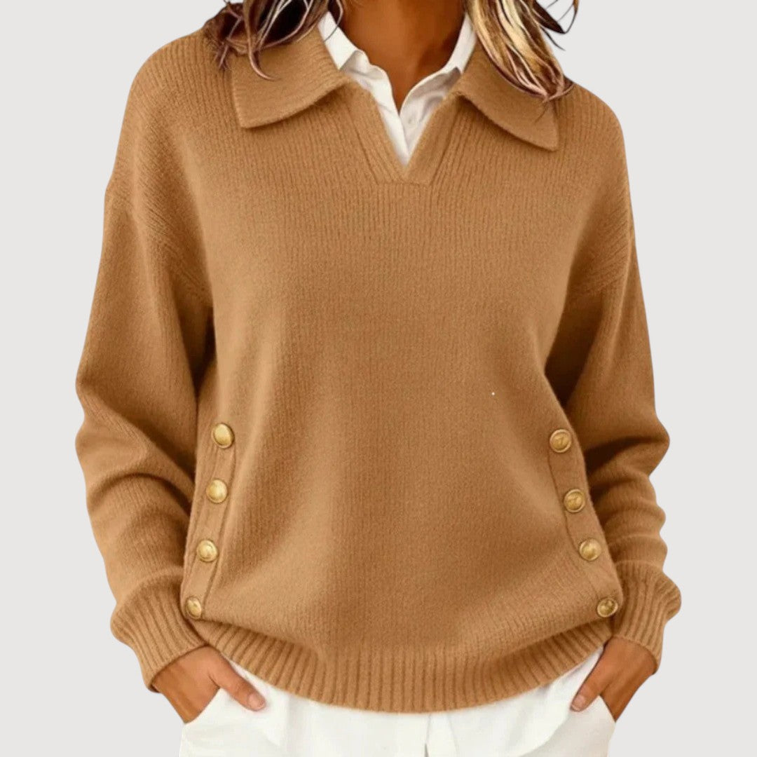 Éliane | Elegant Buttoned Sweater