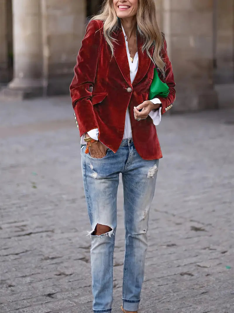 JULISSA | Elegant Velour Jacket