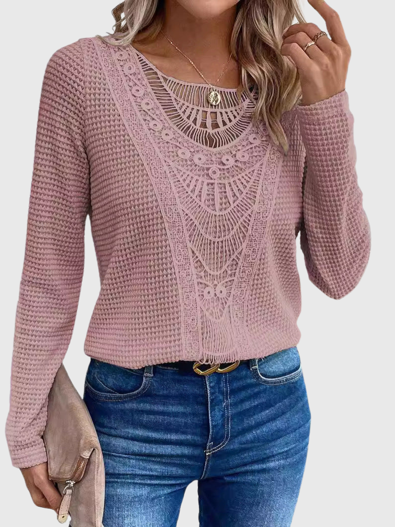 Amelie | Boho Chic Pink Blouse