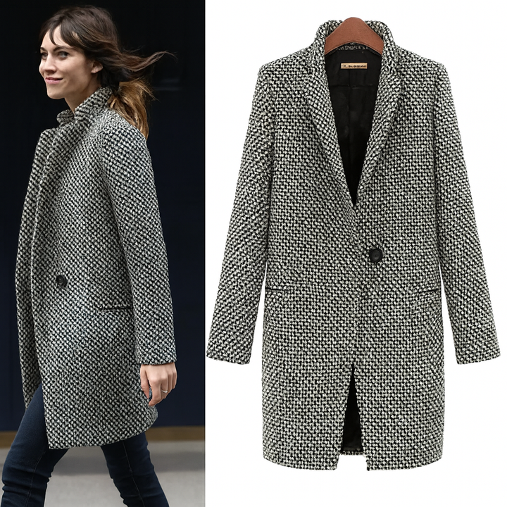 Yelana – Warm Long Coat With Single Button