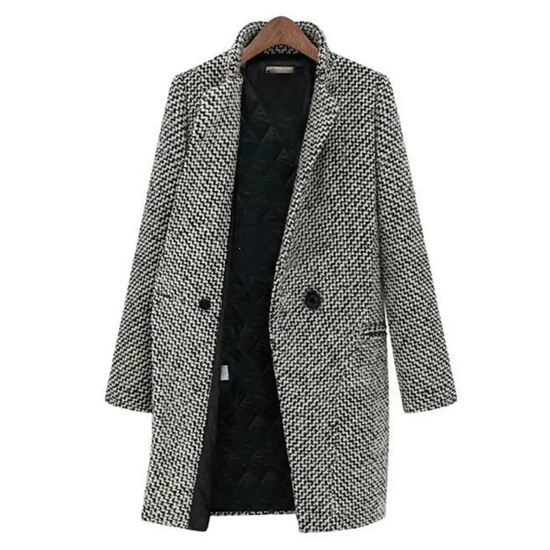 Yelana – Warm Long Coat With Single Button