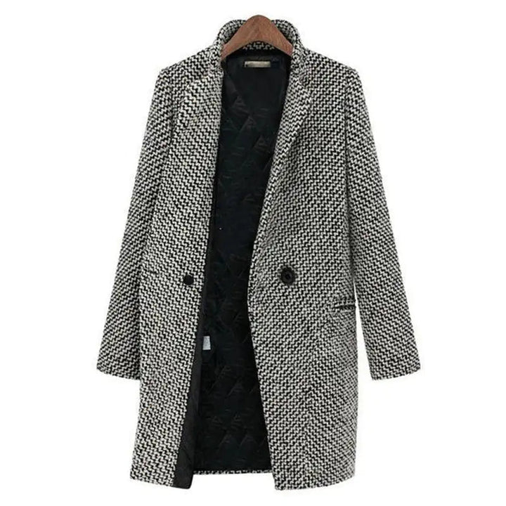 Yelana – Warm Long Coat With Single Button