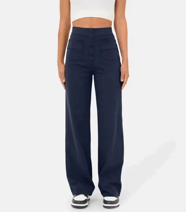 Luvre-Dublin| High-waisted stretch trousers