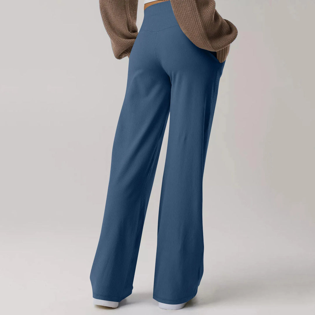 Alica | High Waisted Straight Leg Trousers