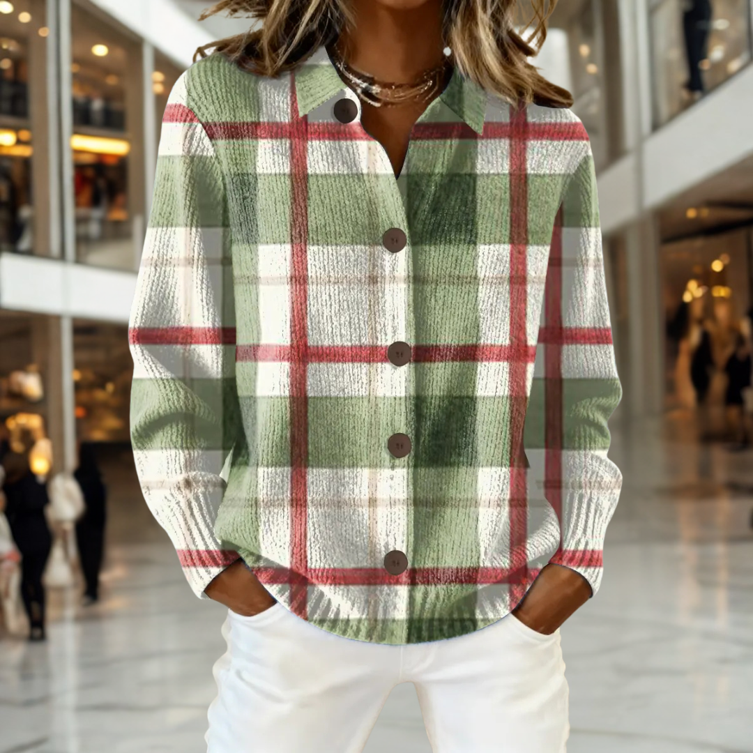 Gráinne - Vintage-Inspired Tartan Cardigan