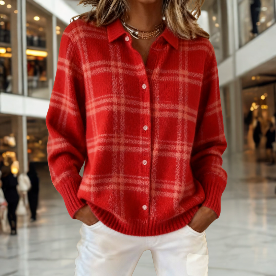 Bríd - Classic Plaid Heritage Cardigan