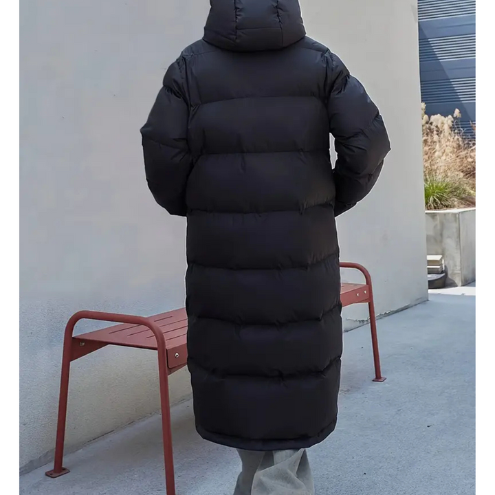 Long Quilted Women's Jacket | High Collar