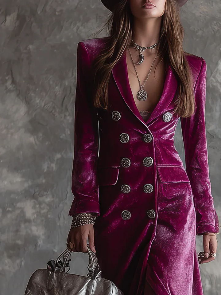 Lunori™ Victoria Velvet Blazer Dress