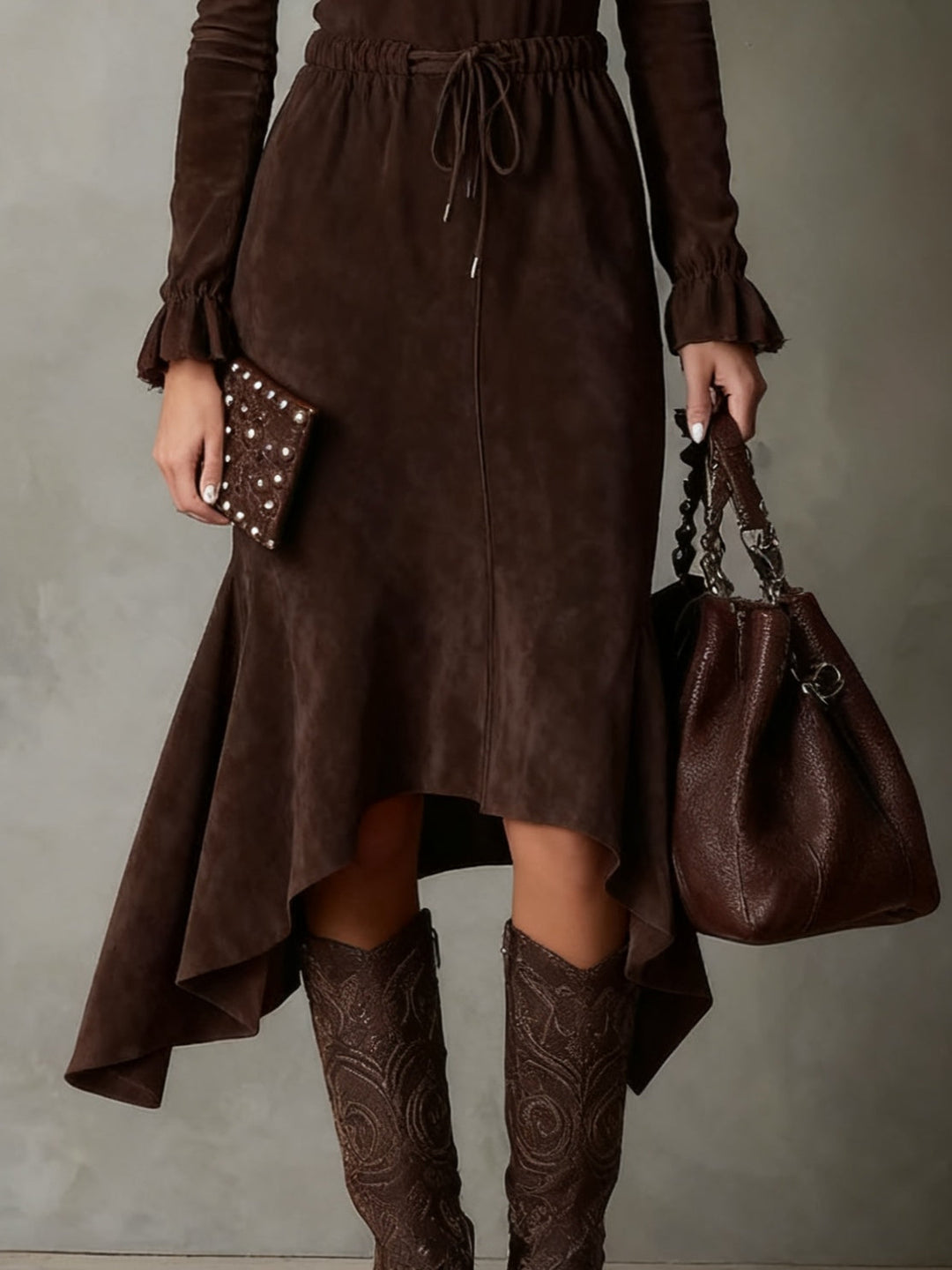 Lunori™ Isla Suede Midi Dress