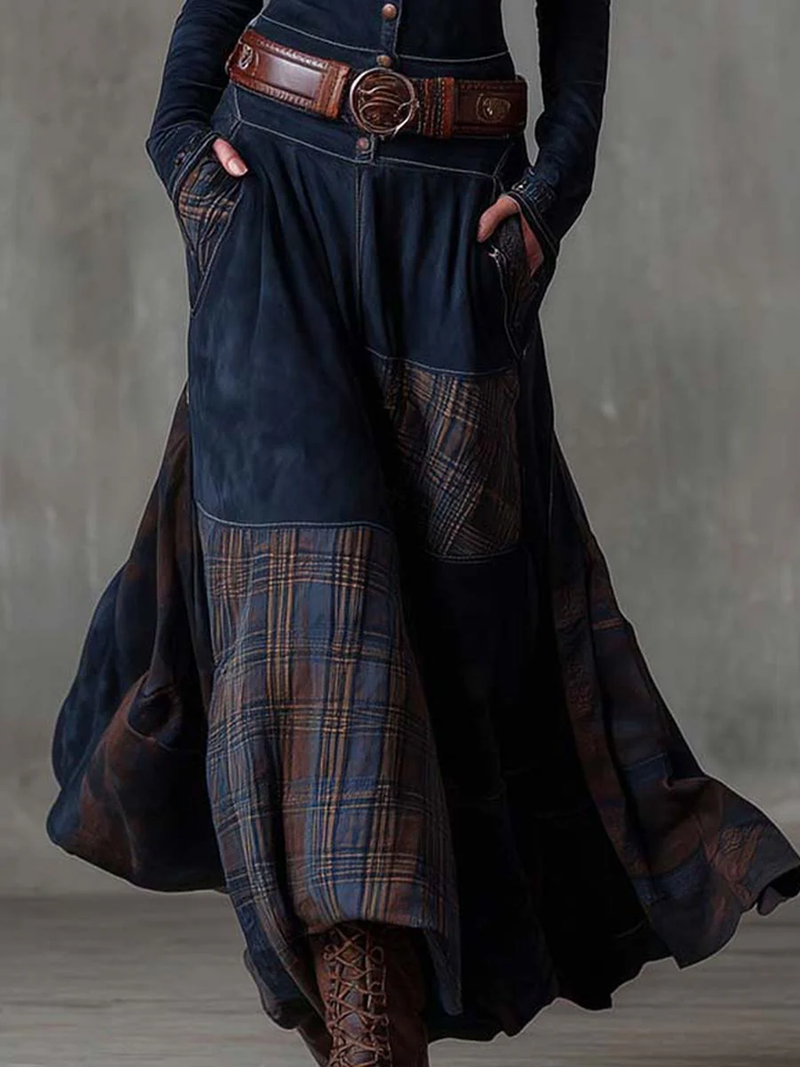 Lunori™ Michelle Suede Long Maxi Dress