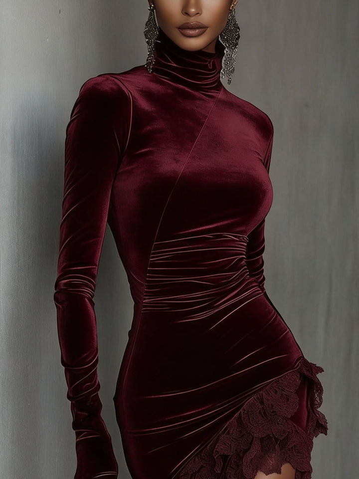 Lunori™ Chiara Velvet Mini Dress