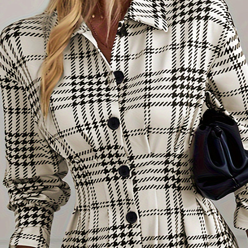 Check A-Line Shirt Dress – Women