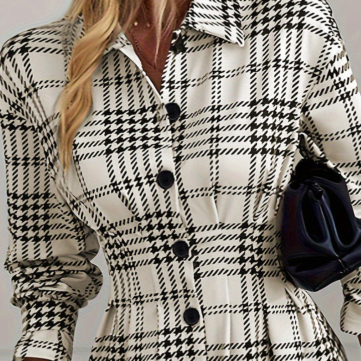 Check A-Line Shirt Dress – Women